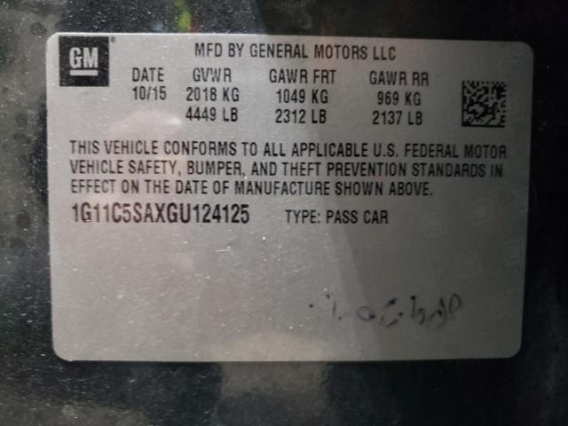 1G11C5SAXGU124125 - 2016 CHEVROLET MALIBU LIM LT 石墨色 照片 13