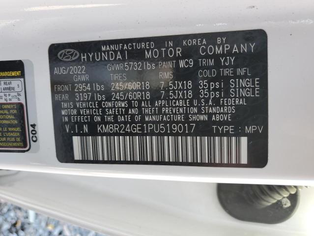 KM8R24GE1PU519017 - 2023 HYUNDAI PALISADE SEL WHITE photo 14