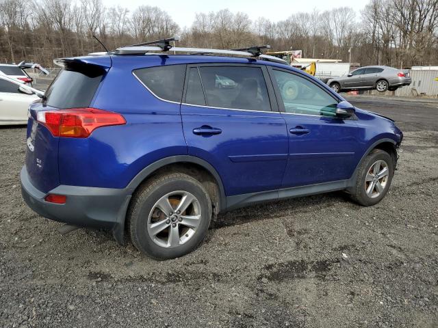 2T3RFREV8FW387433 - 2015 TOYOTA RAV4 XLE BLUE photo 3