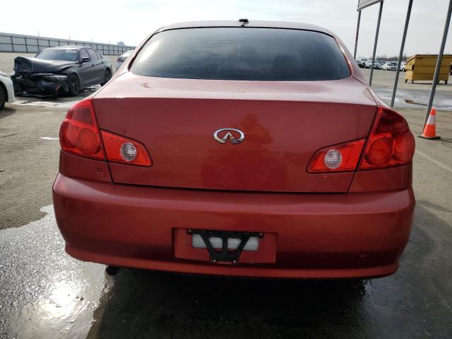 JNKCV51E45M219600 - 2005 INFINITI G35 RED photo 6