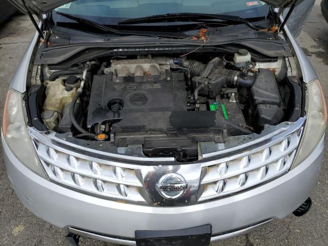 JN8AZ08W37W645952 - 2007 NISSAN MURANO SL SILVER photo 11