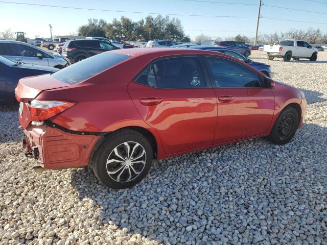 5YFBURHE6FP319533 - 2015 TOYOTA COROLLA L RED photo 3