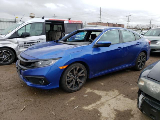 2HGFC2F87MH521326 - 2021 HONDA CIVIC SPORT 蓝色 照片 1