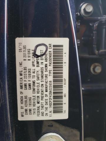 1HGCP2F42BA025656 - 2011 HONDA ACCORD LXP BLUE photo 12