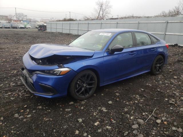 2HGFE2F5XNH503999 - 2022 HONDA CIVIC SPORT BLUE photo 1