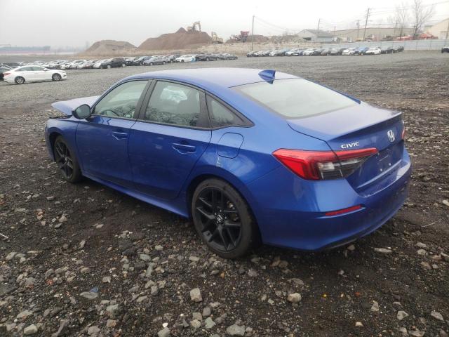 2HGFE2F5XNH503999 - 2022 HONDA CIVIC SPORT BLUE photo 2