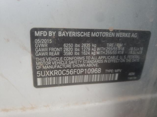 5UXKR0C56F0P10968 - 2015 BMW X5 XDRIVE35I SILVER photo 13