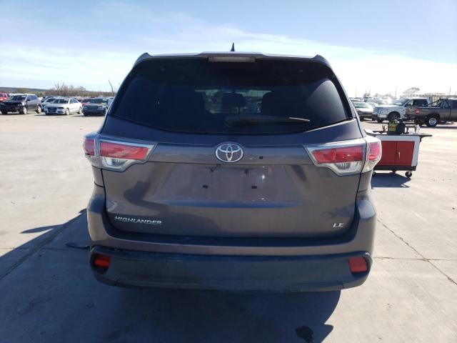 5TDZKRFH1FS062998 - 2015 TOYOTA HIGHLANDER LE GRAY photo 6