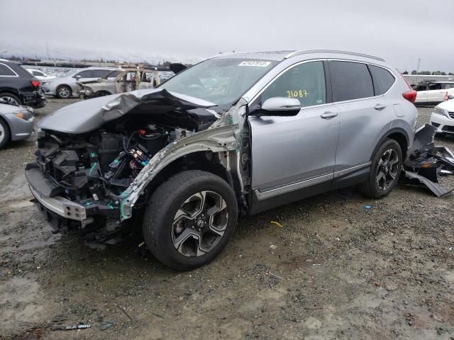 7FARW2H98JE040273 - 2018 HONDA CR-V TOURING SILVER photo 1