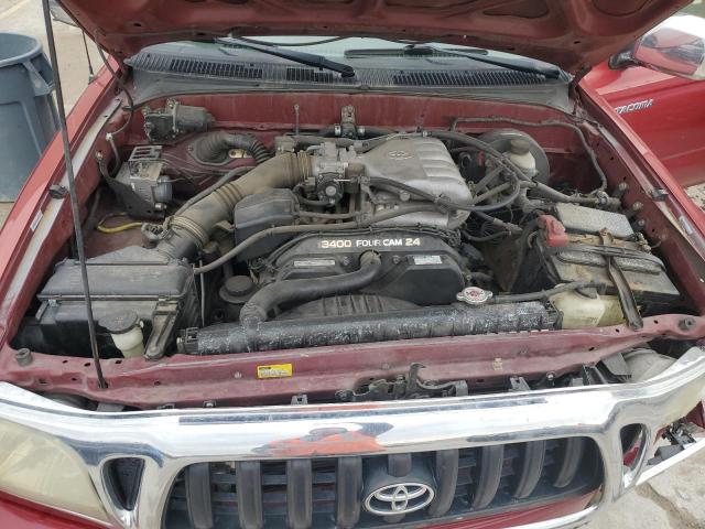 5TEGN92N44Z327181 - 2004 TOYOTA TACOMA DOUBLE CAB PRERUNNER MAROON photo 11