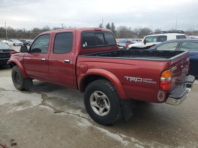 5TEGN92N44Z327181 - 2004 TOYOTA TACOMA DOUBLE CAB PRERUNNER MAROON photo 2