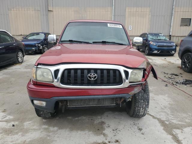 5TEGN92N44Z327181 - 2004 TOYOTA TACOMA DOUBLE CAB PRERUNNER MAROON photo 5