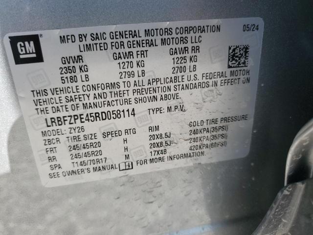 LRBFZPE45RD058114 - 2024 BUICK ENVISION ESSENCE Գրաֆիտ լուսանկար 13