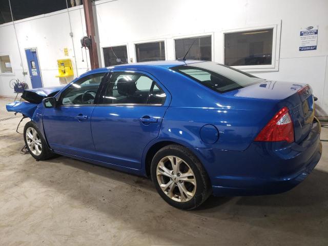 3FAHP0HA5CR272646 - 2012 FORD FUSION SE BLUE photo 2