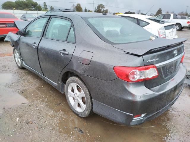 2T1BU4EE8BC619303 - 2011 TOYOTA COROLLA BASE CHARCOAL photo 2