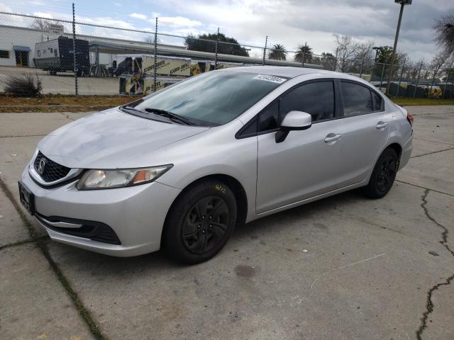 19XFB2F57DE245121 - 2013 HONDA CIVIC LX SILVER photo 1