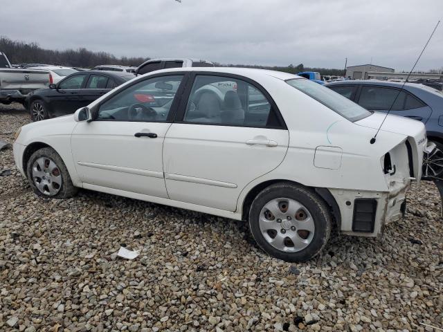 KNAFE221495656762 - 2009 KIA SPECTRA EX WHITE photo 2