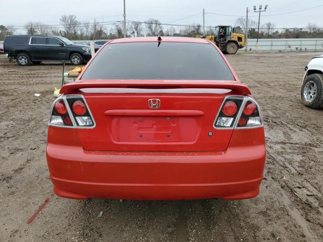 1HGES16385L008698 - 2005 HONDA CIVIC DX VP Կարմիր լուսանկար 6