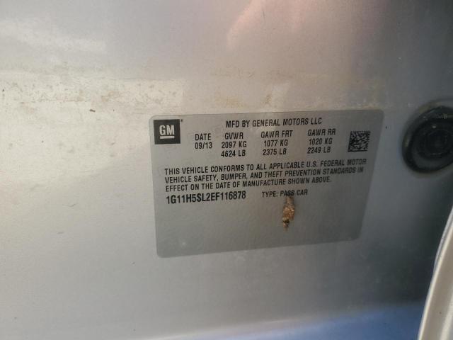 1G11H5SL2EF116878 - 2014 CHEVROLET MALIBU LTZ 银色 照片 12