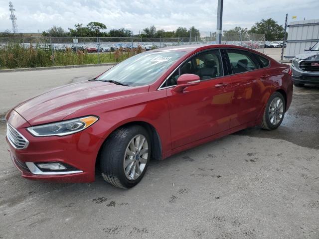 3FA6P0HD6HR268629 - 2017 FORD FUSION SE BURGUNDY photo 1