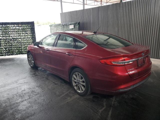 3FA6P0HD6HR268629 - 2017 FORD FUSION SE BURGUNDY photo 2