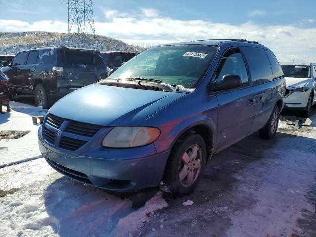 1D4GP45R87B143742 - 2007 DODGE CARAVAN SXT BLUE photo 1