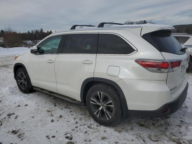 5TDJKRFH3GS320694 - 2016 TOYOTA HIGHLANDER XLE WHITE photo 2