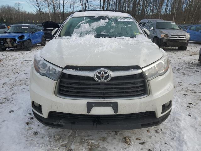 5TDJKRFH3GS320694 - 2016 TOYOTA HIGHLANDER XLE WHITE photo 5