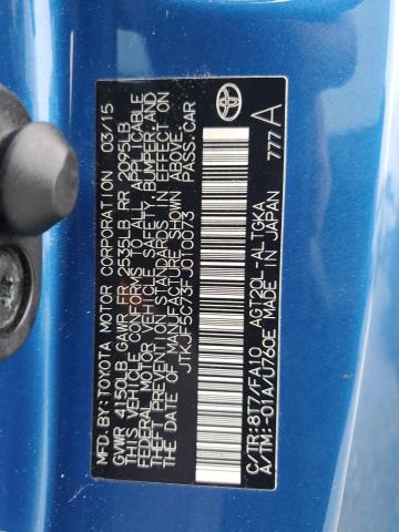 JTKJF5C73FJ010073 - 2015 TOYOTA SCION TC 蓝色 照片 12