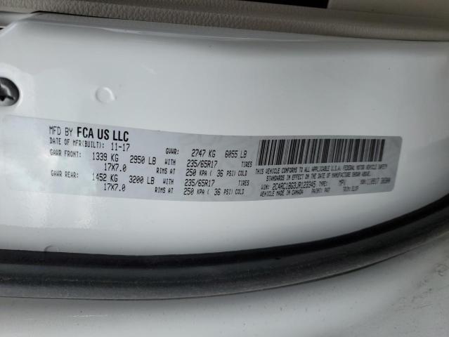 2C4RC1BG3JR123345 - 2018 CHRYSLER PACIFICA TOURING L Սպիտակ լուսանկար 13