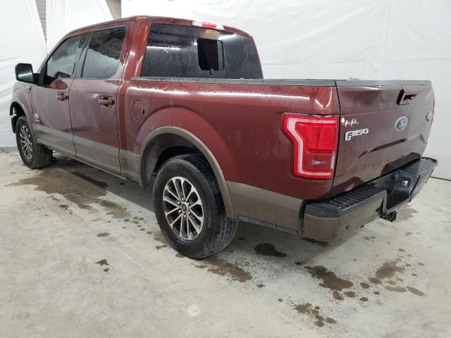 1FTEW1CG2GFB36625 - 2016 FORD F150 SUPERCREW BROWN photo 2