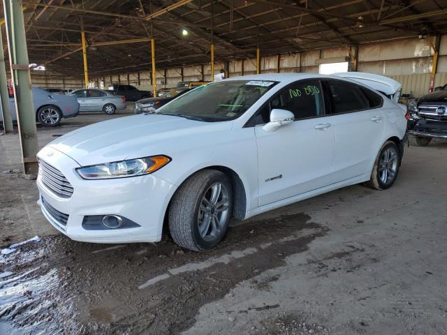 3FA6P0LU4FR116563 - 2015 FORD FUSION SE HYBRID WHITE photo 1