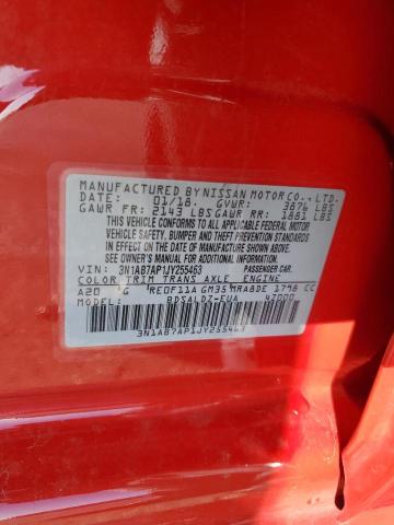 3N1AB7AP1JY255463 - 2018 NISSAN SENTRA S RED photo 12