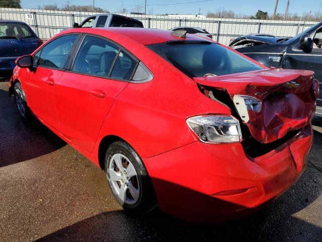 1G1BC5SM5H7200011 - 2017 CHEVROLET CRUZE LS RED photo 2
