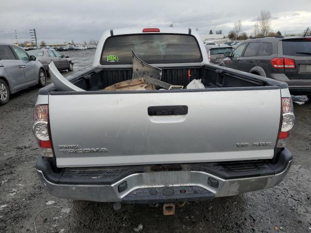 5TEMU4FN0AZ697073 - 2010 TOYOTA TACOMA DOUBLE CAB LONG BED SILVER photo 6