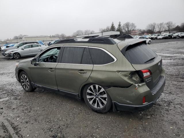 4S4BSANC7H3346046 - 2017 SUBARU OUTBACK 2.5I LIMITED GREEN photo 2