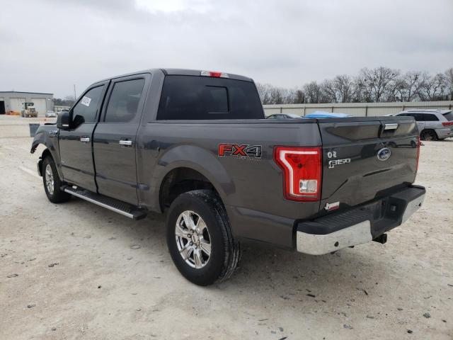 1FTEW1EG4FKE47377 - 2015 FORD F150 SUPERCREW GRAY photo 2