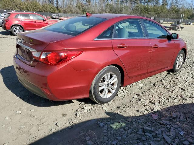 5NPEB4AC3EH823547 - 2014 HYUNDAI SONATA GLS RED photo 3