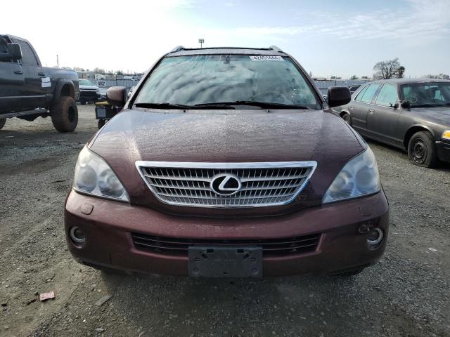 JTJHW31U982859444 - 2008 LEXUS RX 400H BROWN photo 5