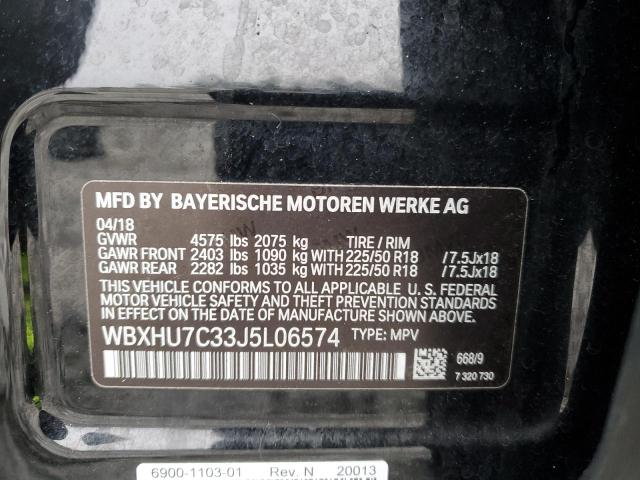 WBXHU7C33J5L06574 - 2018 BMW X1 SDRIVE28I BLACK photo 13
