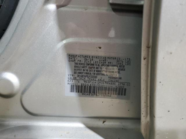 3N1AB7AP8JY332040 - 2018 NISSAN SENTRA S SILVER photo 12