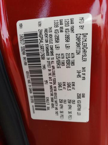 2A4GP54L16R717690 - 2006 CHRYSLER TOWN & COU TOURING 红色 照片 12