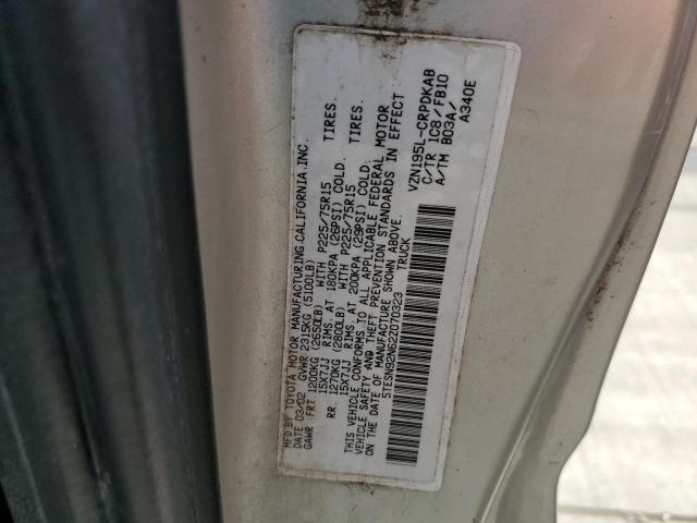 5TESN92N62Z070323 - 2002 TOYOTA TACOMA XTRACAB PRERUNNER 银色 照片 12