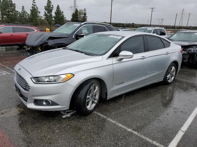 3FA6P0LU8FR215807 - 2015 FORD FUSION SE HYBRID SILVER photo 1