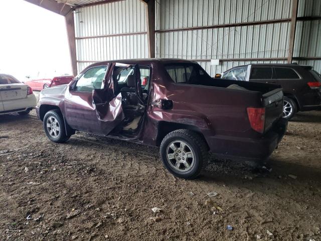 5FPYK1F21AB004323 - 2010 HONDA RIDGELINE RT BURGUNDY photo 2