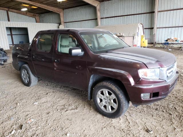 5FPYK1F21AB004323 - 2010 HONDA RIDGELINE RT BURGUNDY photo 4