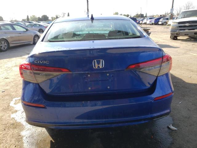 2HGFE2F2XNH559589 - 2022 HONDA CIVIC LX BLUE photo 6