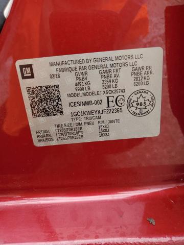 1GC1KWEYXJF222365 - 2018 CHEVROLET SILVERADO K2500 HEAVY DUTY LTZ RED photo 12