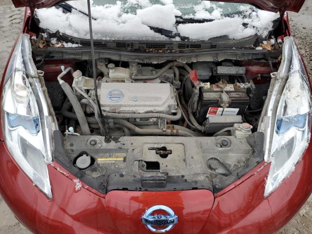 JN1AZ0CP7CT022084 - 2012 NISSAN LEAF SV RED photo 11