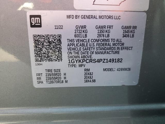 1GYKPCRS4PZ149182 - 2023 CADILLAC XT6 PREMIUM LUXURY GRAY photo 14